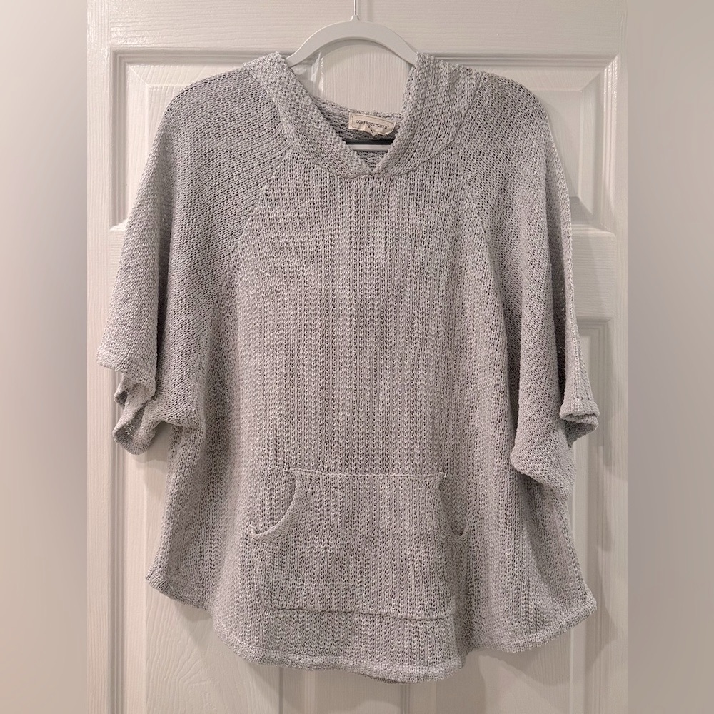 Coverstitched 3/4 Sleeve Loose Fit Hoodie